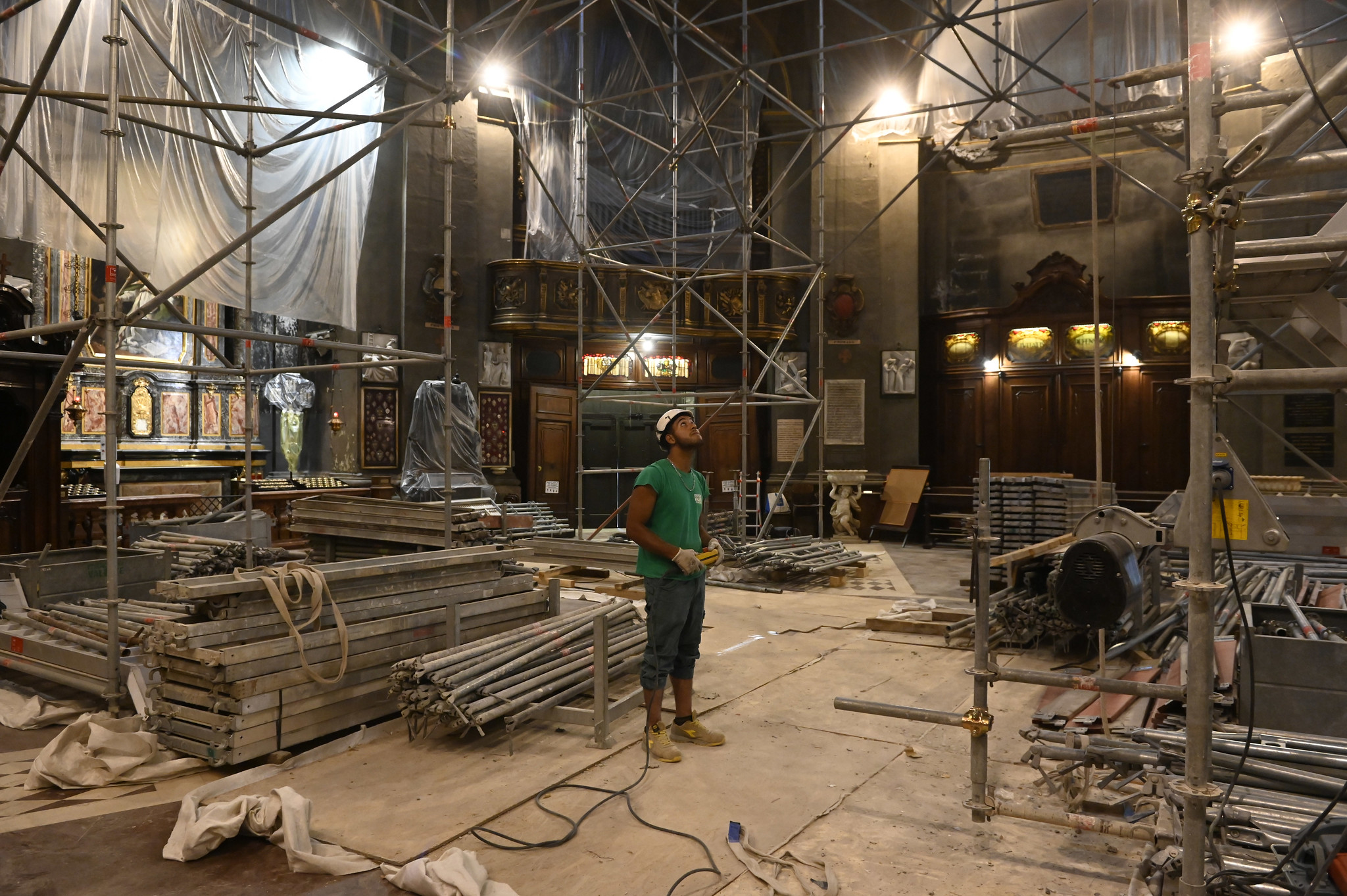 restauro degli affreschi del Civico Tempio di San Sebastiano