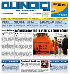 Quindici News Numero 20 del 22 novembre 2022 Prima pagina