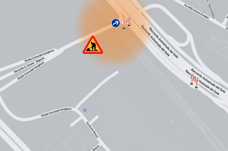 Lavori cavalcavia Bagnolo San Donato