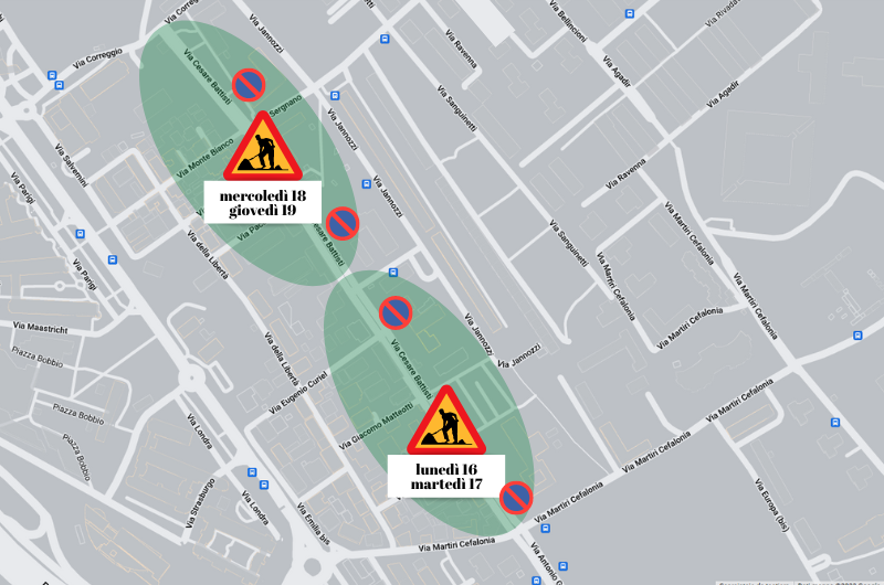 Lavori siepi via Cesare Battisti