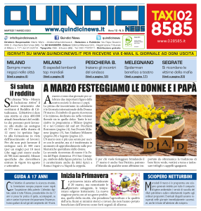 Quindici News Prima pagina Numero 5 del 7 marzo 2023