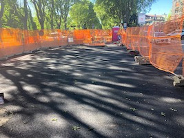 Viale Campania asfaltato