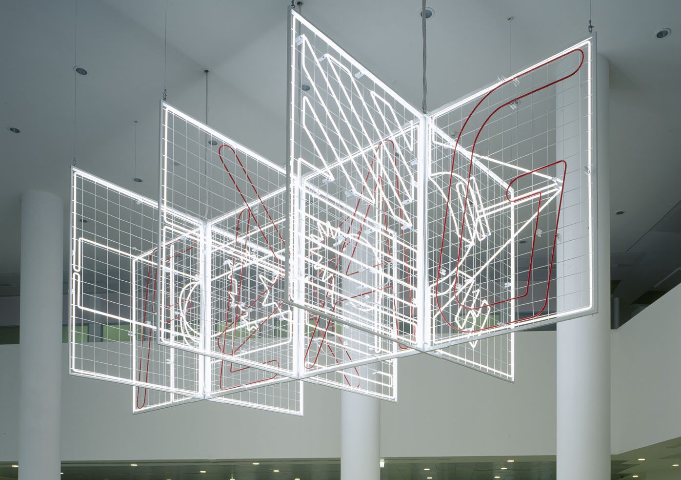 Patrick Tuttofuoco, X-Flag, 2007. Installazione, luci al neon. Deutsche Bank Collection. © Patrick Tuttofuoco