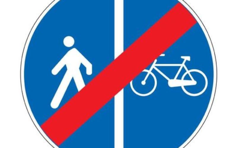 ciclabile chiusa cartello