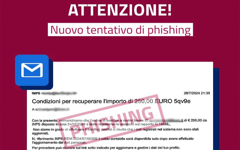 INPS tentativo Phishing