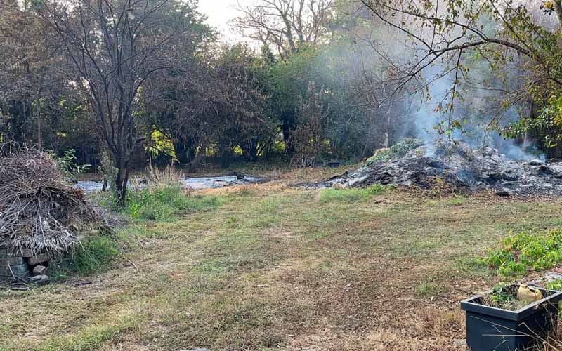 incendio sterpaglie Vimodrone