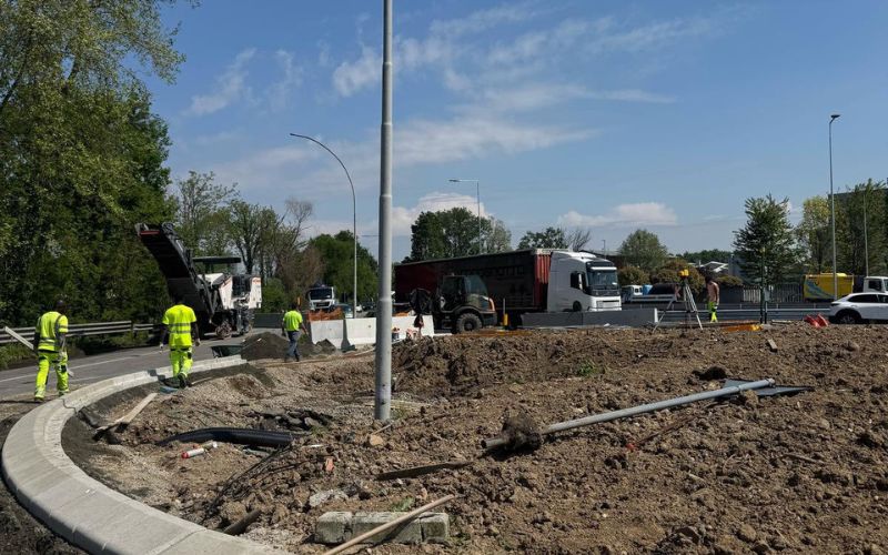 lavori nuova rotatoria tribiano