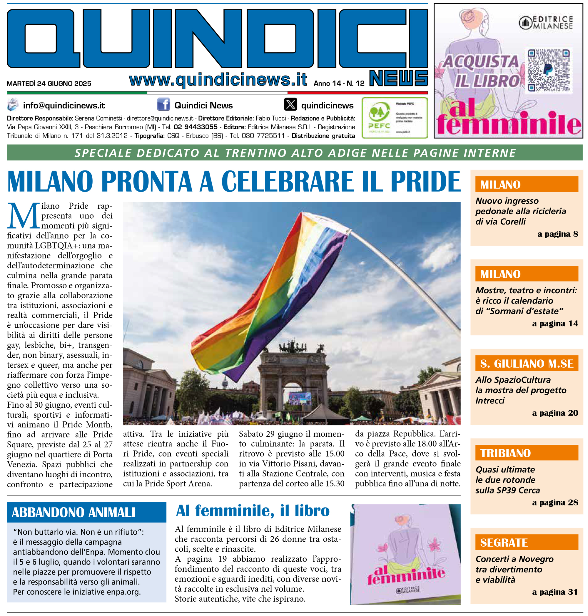 Quindici News Numero 12 del 24 giugno 2025