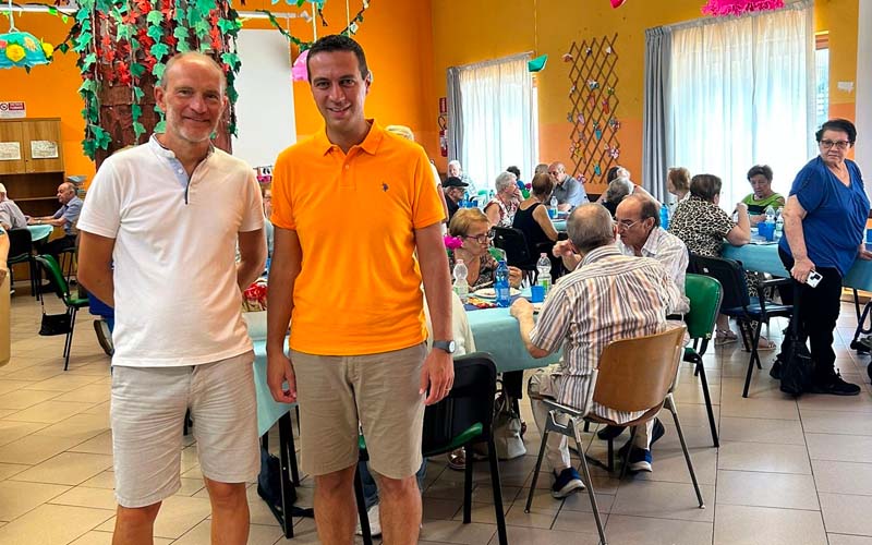 Rho Andrea Orlandi e Paolo Bianchi pranzo anziani ferragosto