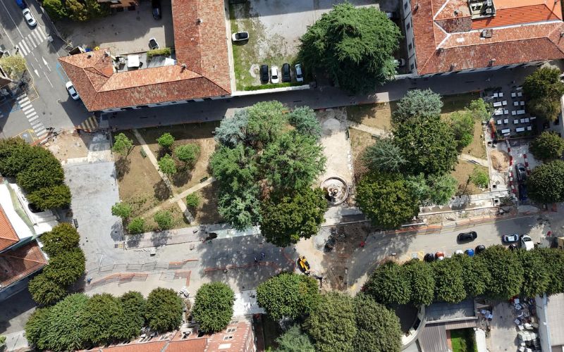 piazza visconti rho da drone