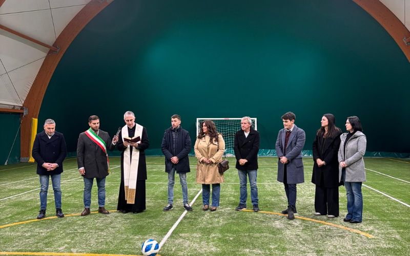 tribiano campo calcio inaugura