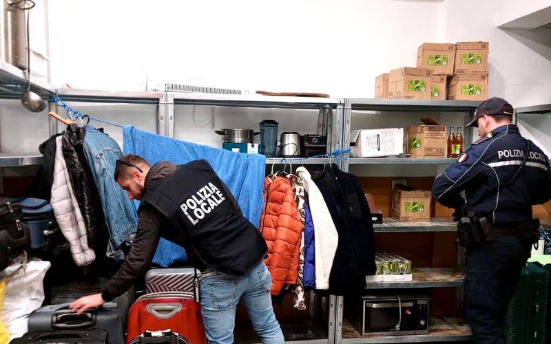 blitz polizia locale rozzano